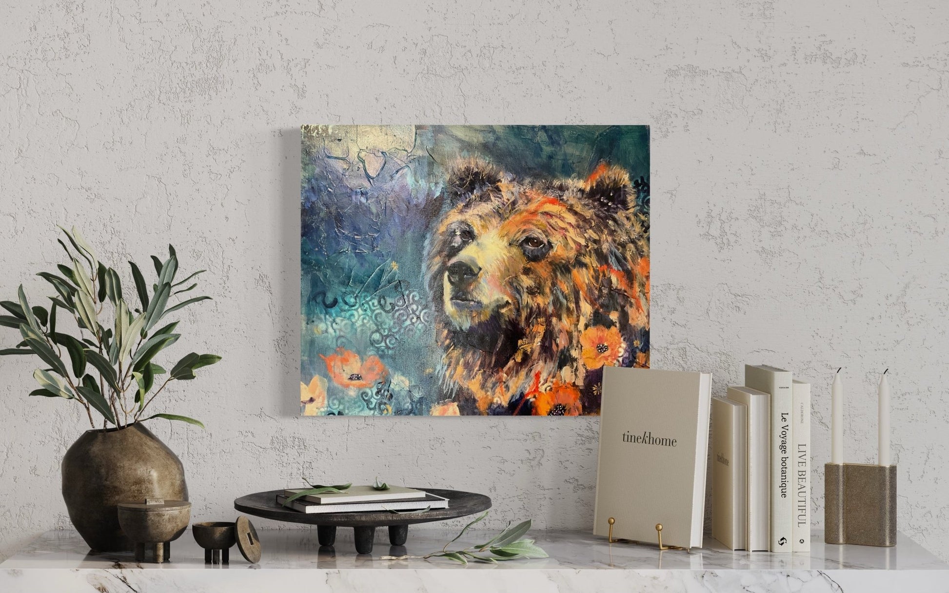 Bloom Sentinel | Sarah Andreas Art | Mixed Media Oil Painting | Sarah Andreas Art | Mixed Media Oil Painting