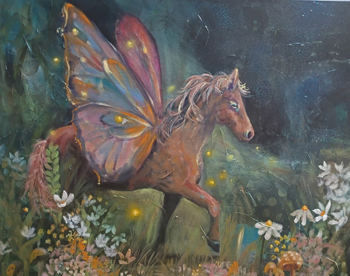 Courageous Emergence | Sarah Andreas Art | Mixed Media Oil Painting