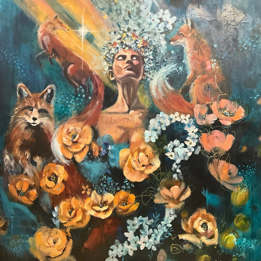Guided by Light  | Sarah Andreas Art | Mixed Media Oil Painting
