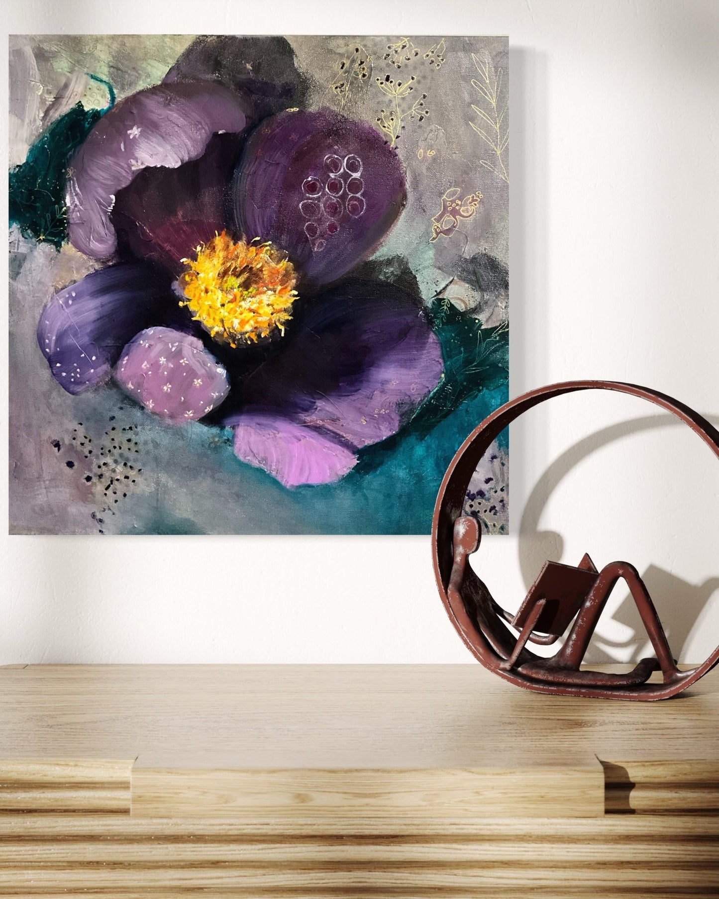 Overflowing Grace - Original Mixed Media Oil Painting | Sarah Andreas Art | Mixed Media Oil Painting