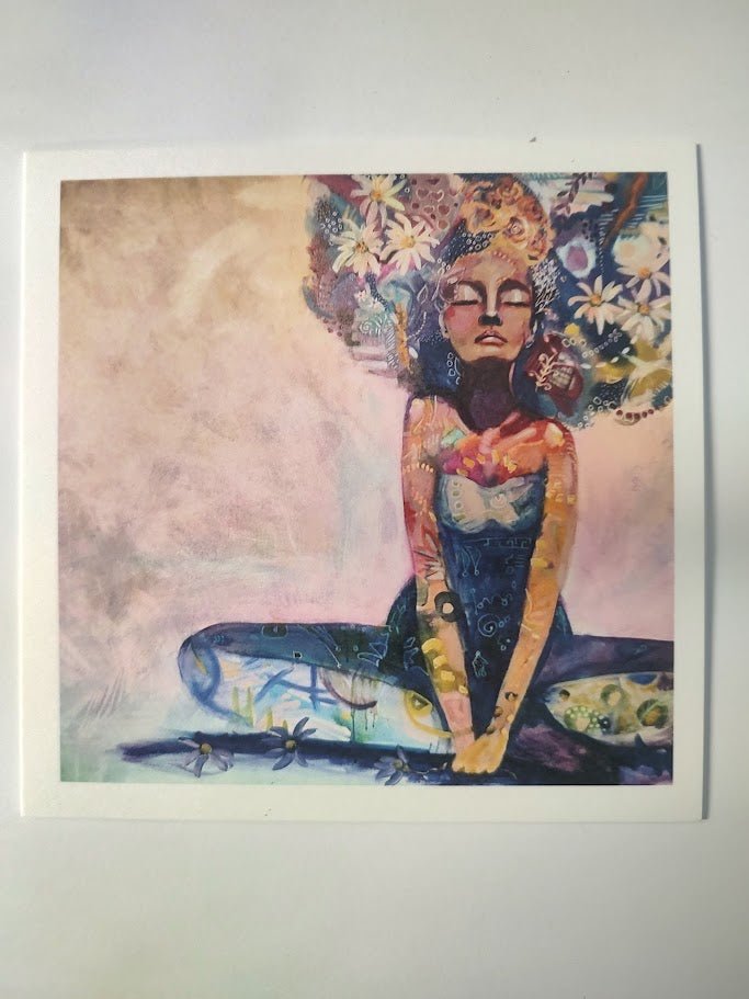 Peace Art Note Cards - Inspirational Greeting Cards for Calm & Serenity (Set of 4) | Sarah Andreas Art | Mixed Media Oil Painting