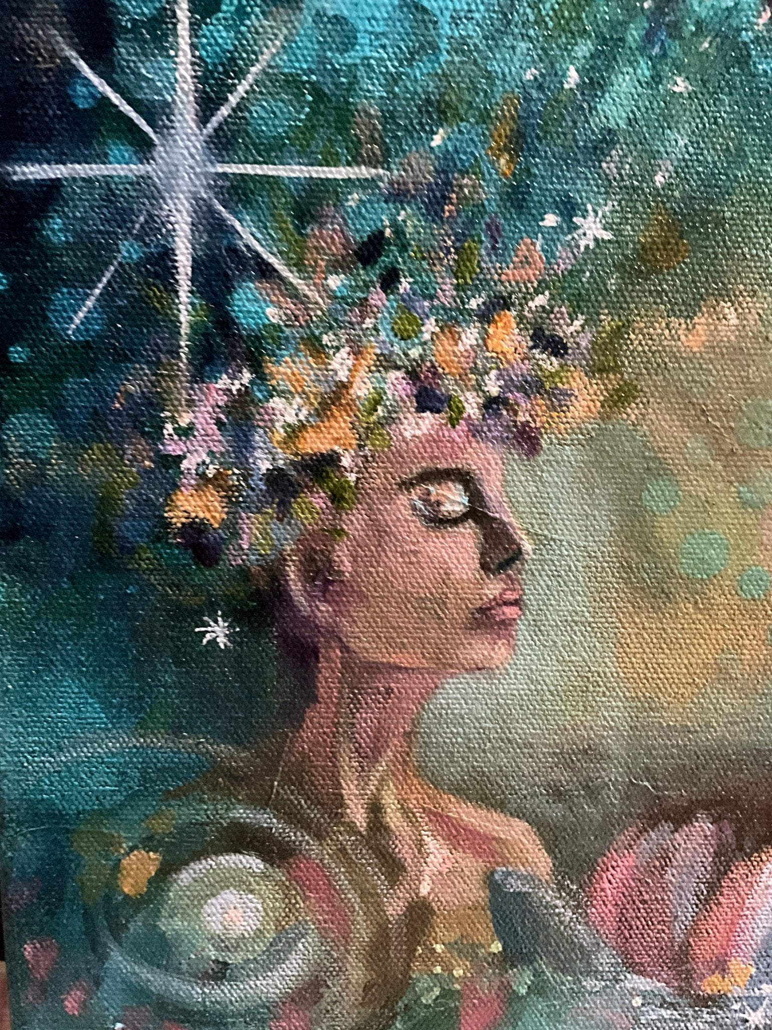 Soulful Stillness | Sarah Andreas Art | Mixed Media Oil Painting