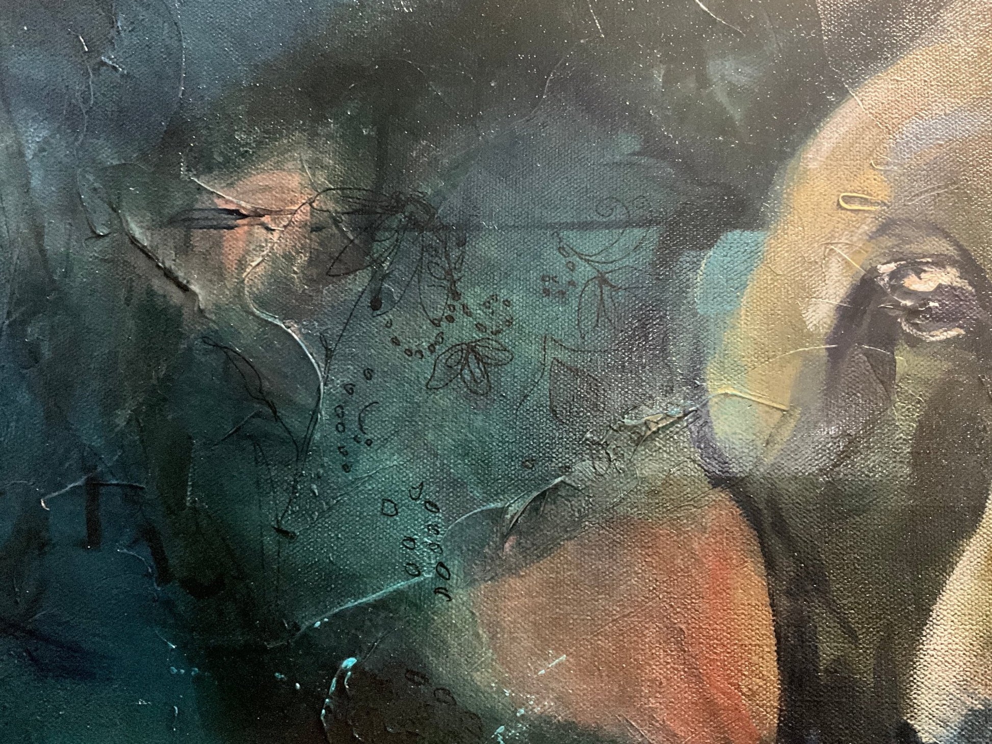 The Keeper of Wisdom | Sarah Andreas Art | Mixed Media Oil Painting | Sarah Andreas Art | Mixed Media Oil Painting