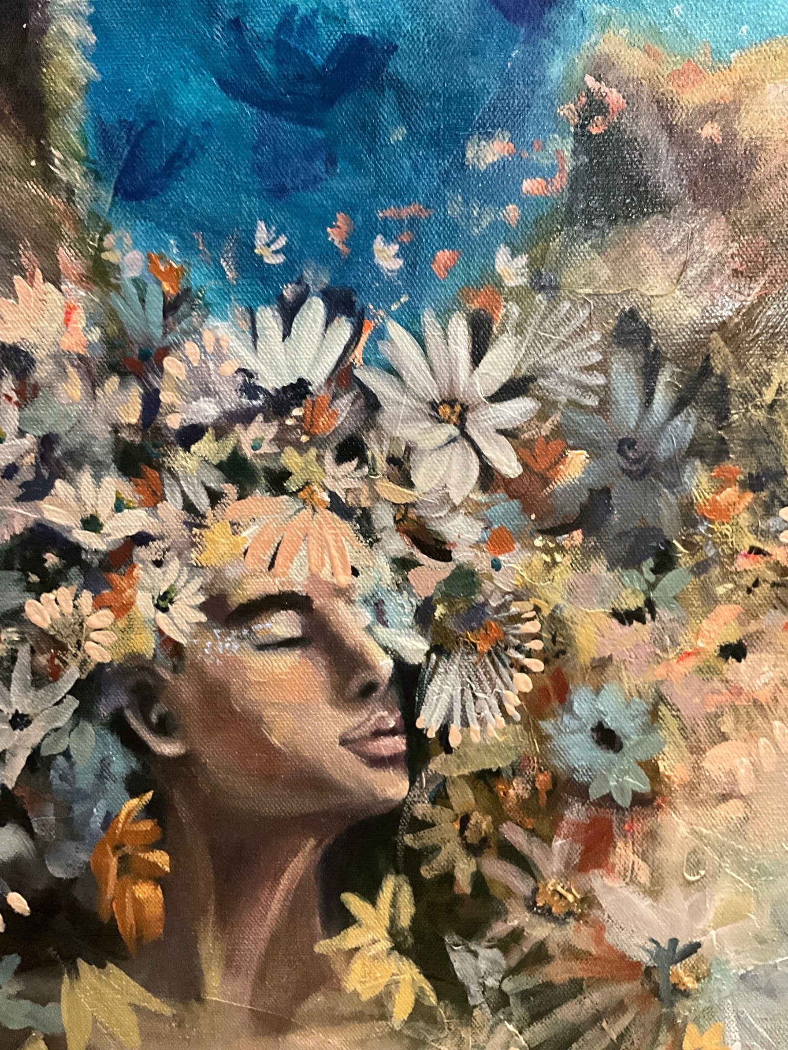 Whispers of Strength | Sarah Andreas Art | Mixed Media Oil Painting