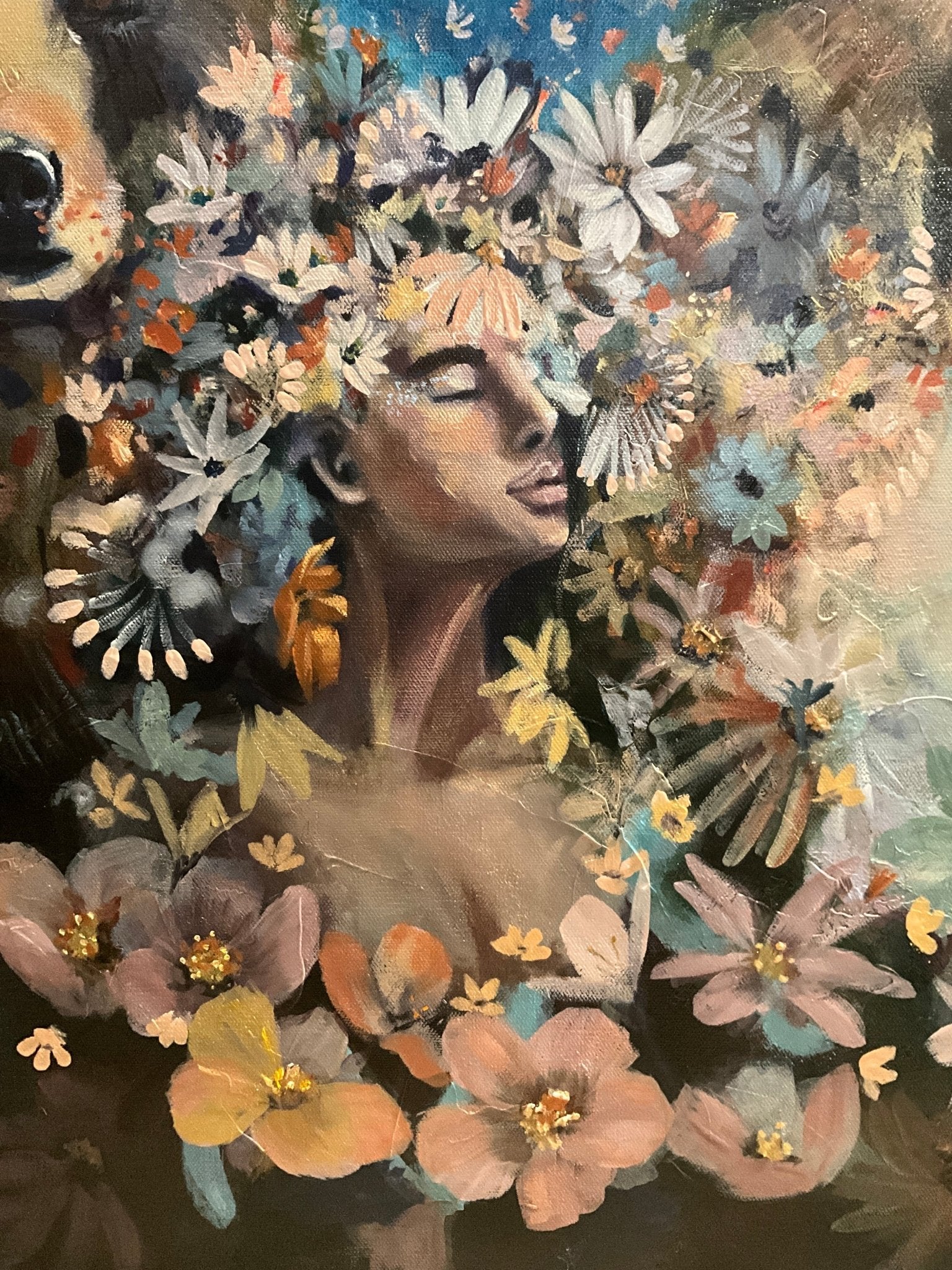 Whispers of Strength | Sarah Andreas Art | Mixed Media Oil Painting