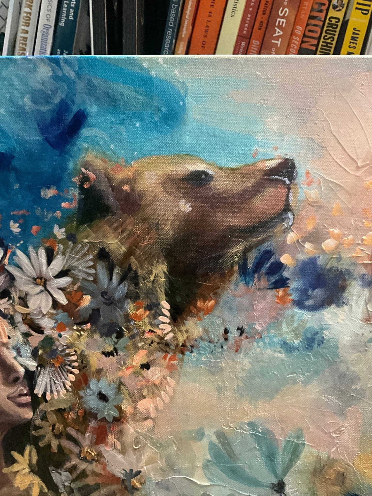 Whispers of Strength | Sarah Andreas Art | Mixed Media Oil Painting