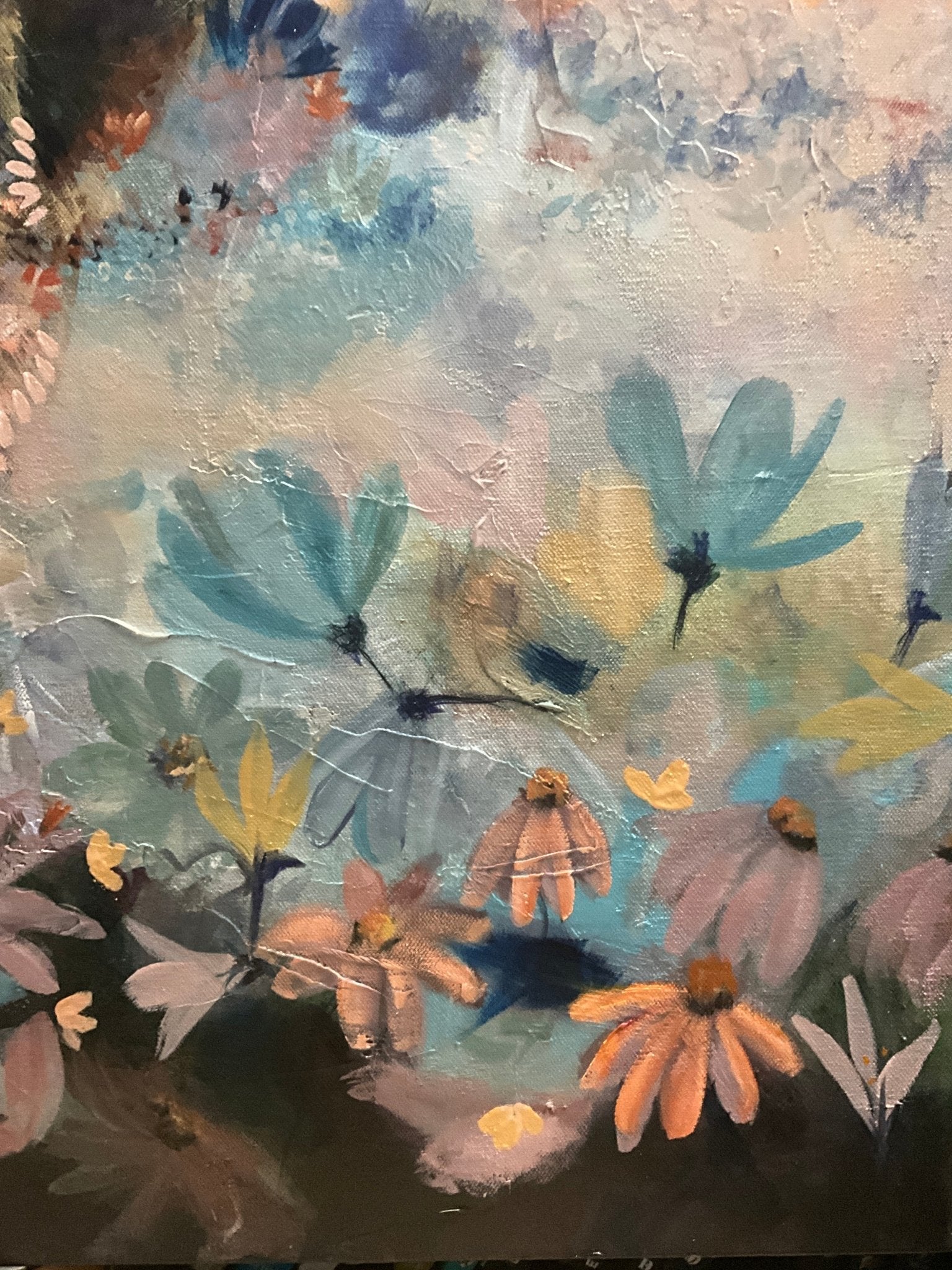 Whispers of Strength | Sarah Andreas Art | Mixed Media Oil Painting