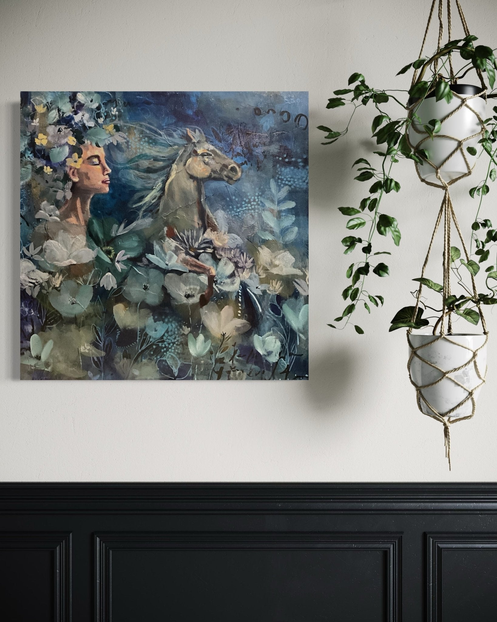 Wild Soul, Calm Spirit | Sarah Andreas Art | Mixed Media Oil Painting