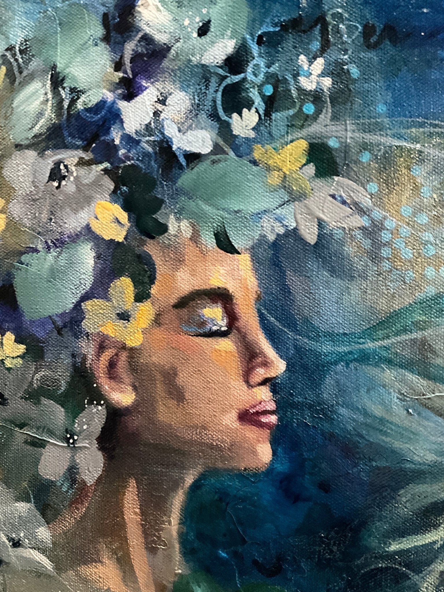 Wild Soul, Calm Spirit | Sarah Andreas Art | Mixed Media Oil Painting