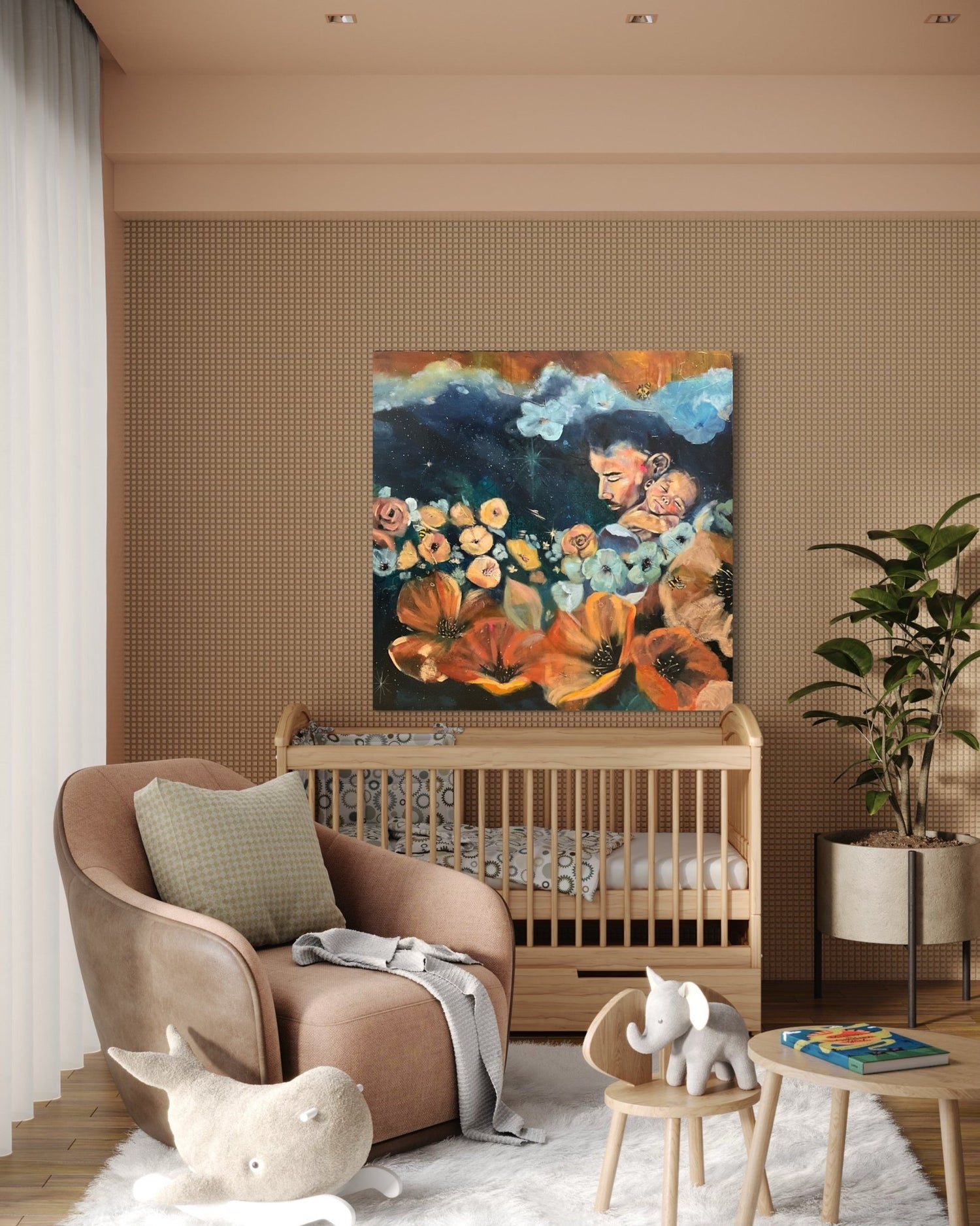 Awakening Bond |Sarah Andreas Art | Mixed Media Oil Painting | Sarah Andreas Art | Mixed Media Oil Painting