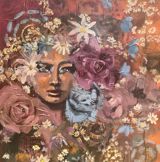 Awakening Halo | Sarah Andreas Art | Mixed Media Oil Painting