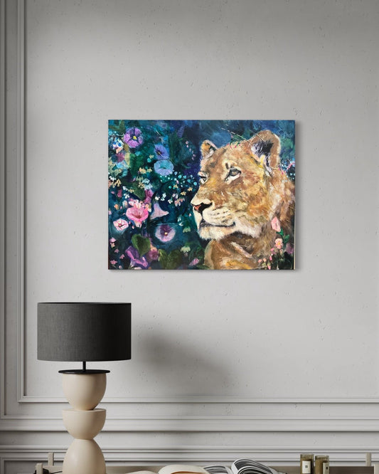 Blossoming Resilience | Sarah Andreas Art | Mixed Media Oil Painting