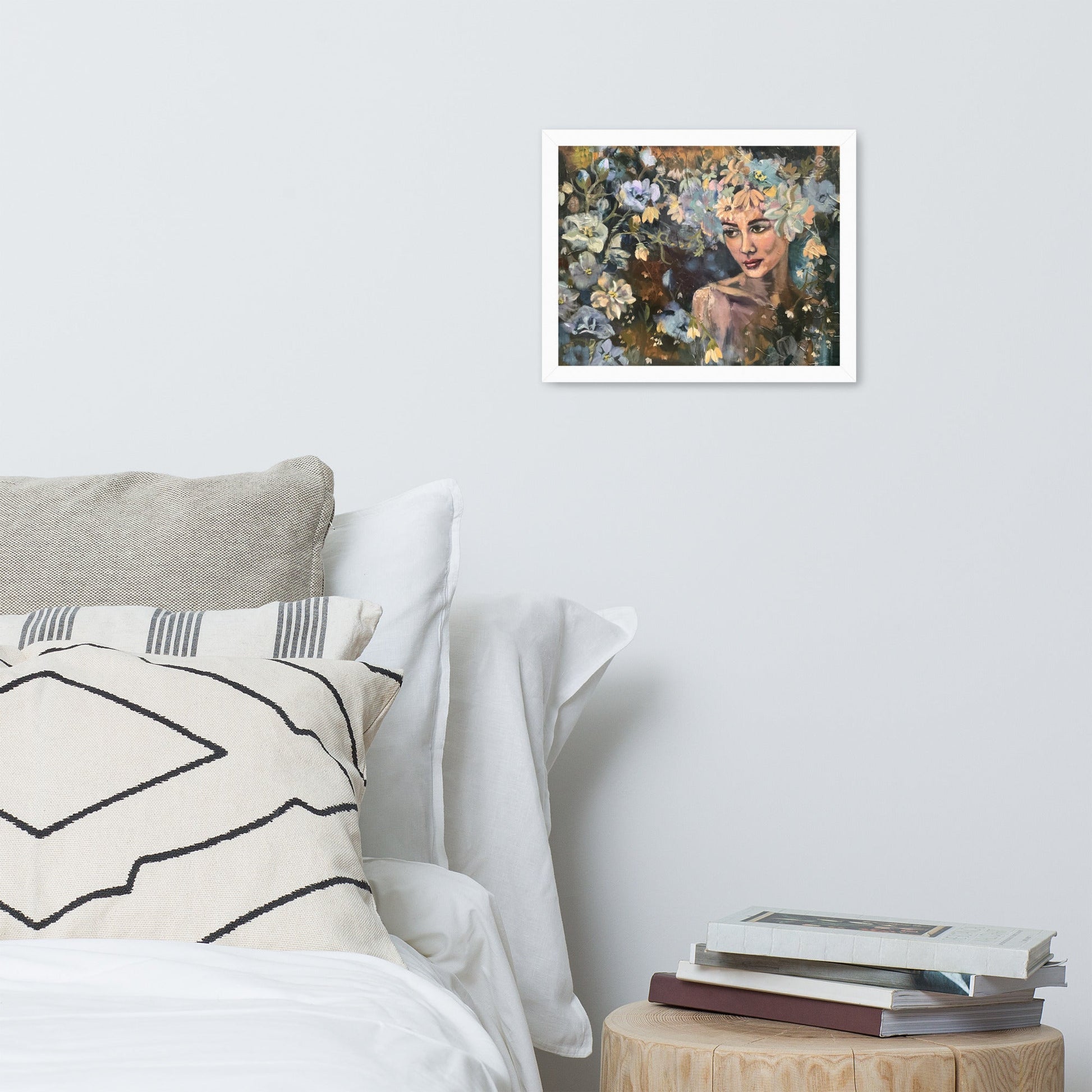 Framed Print - Healing Council of the Flowers | Sarah Andreas Art | Mixed Media Oil Painting
