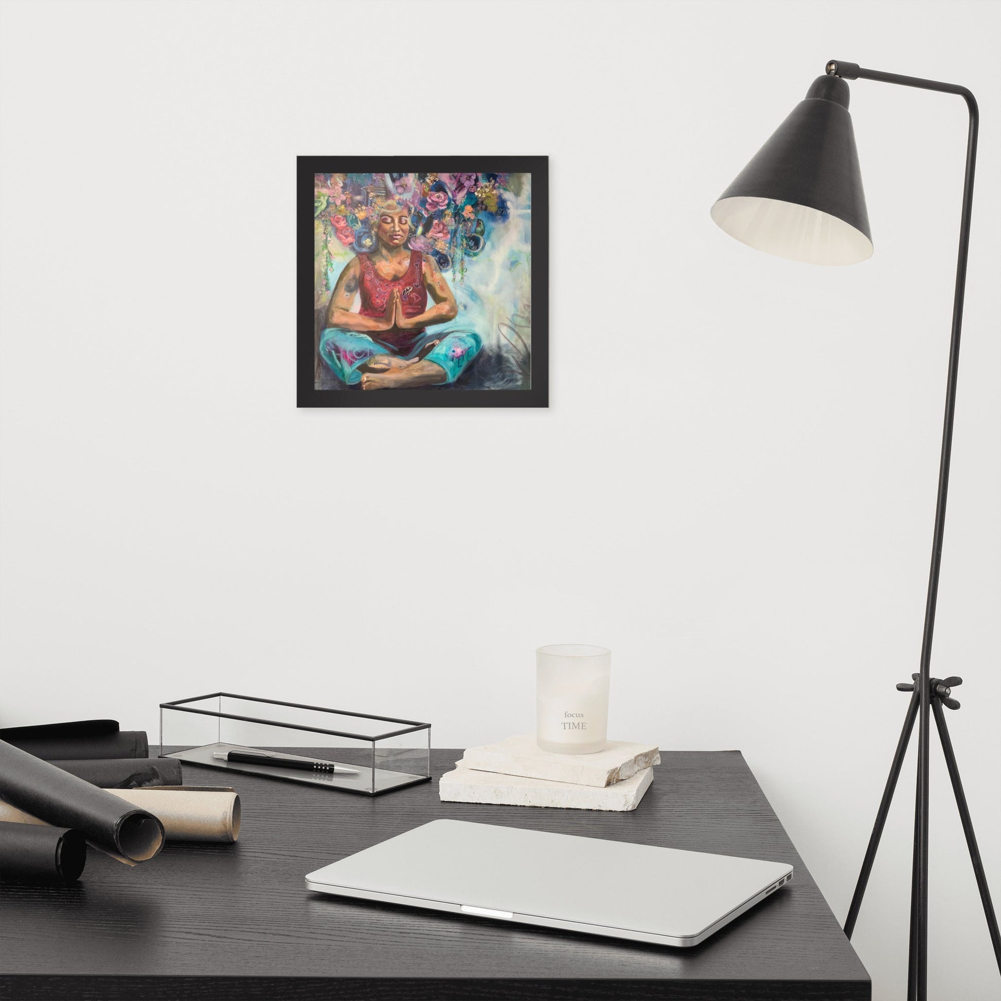 Framed Print - Humming Peace | Sarah Andreas Art | Mixed Media Oil Painting