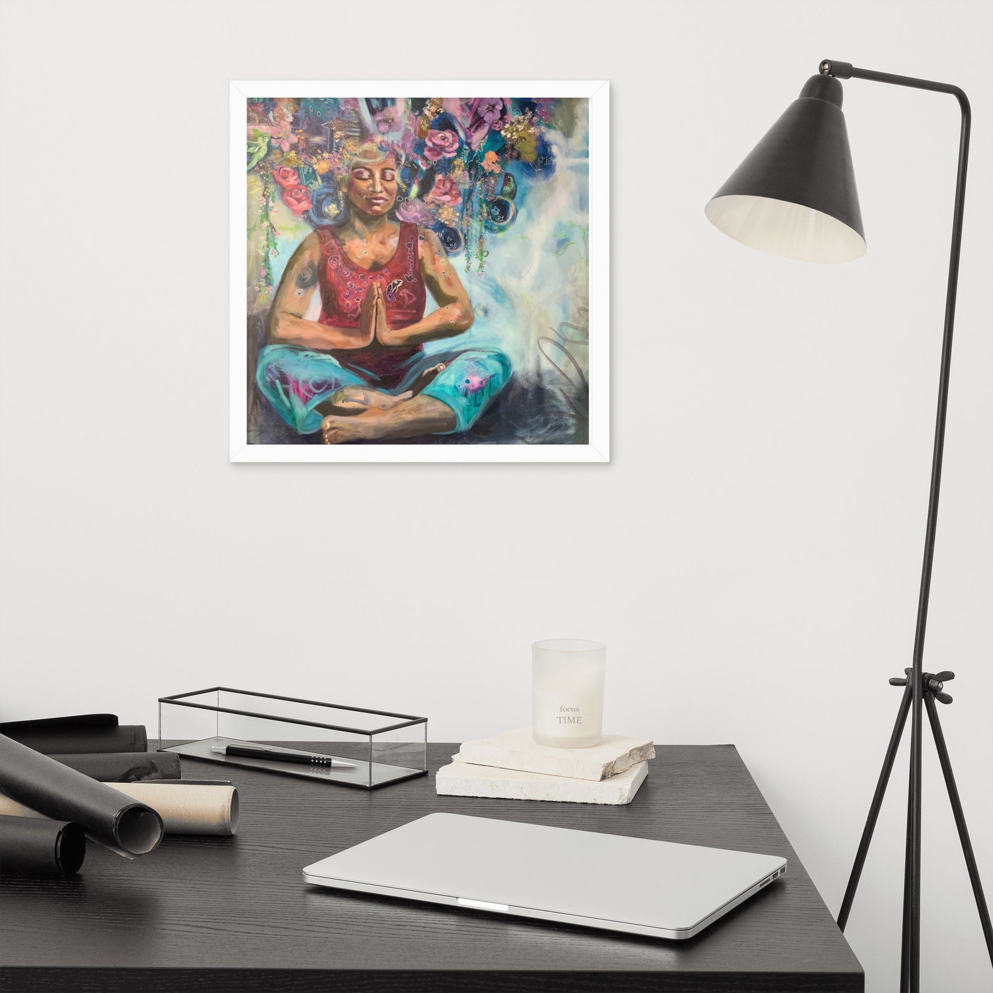 Framed Print - Humming Peace | Sarah Andreas Art | Mixed Media Oil Painting