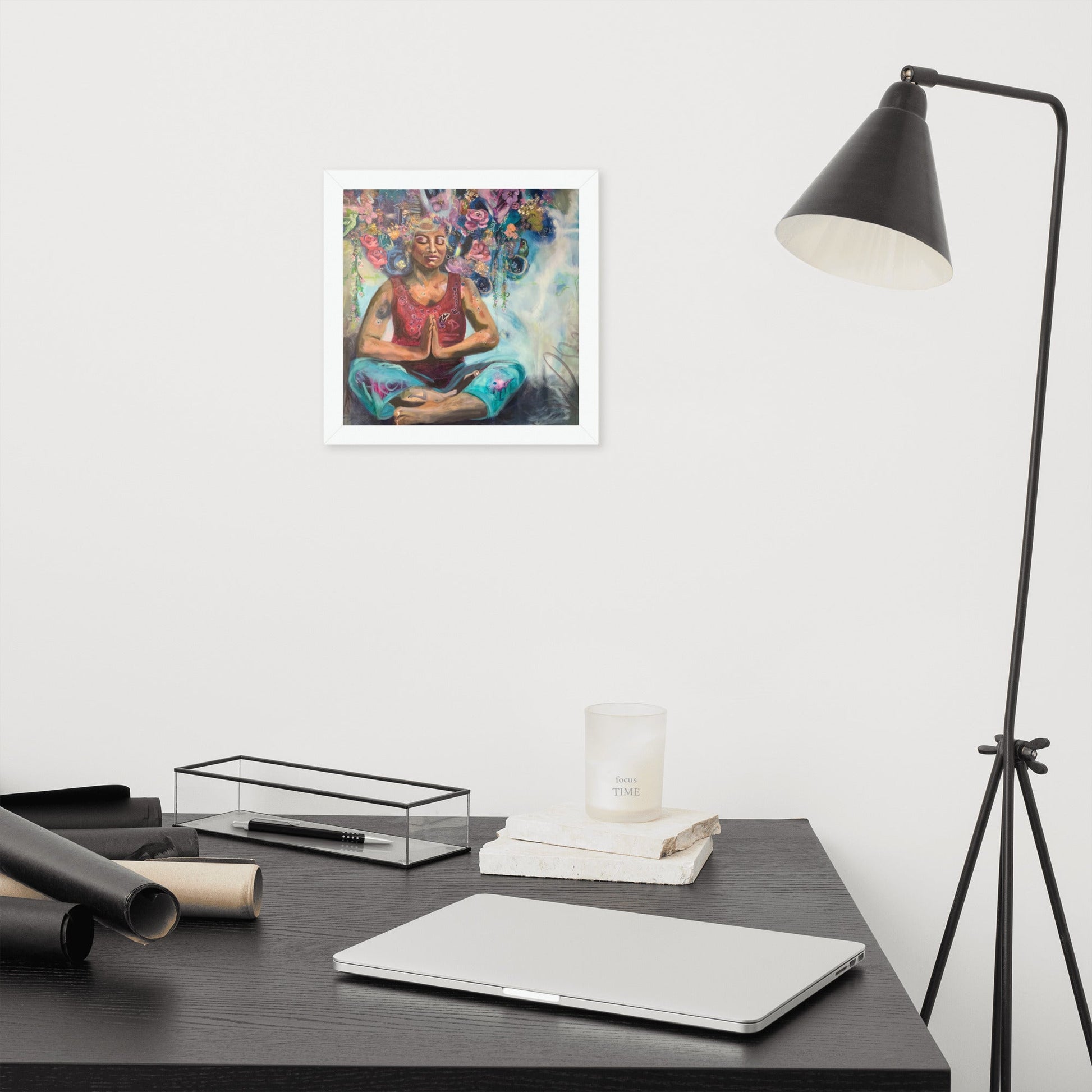 Framed Print - Humming Peace | Sarah Andreas Art | Mixed Media Oil Painting