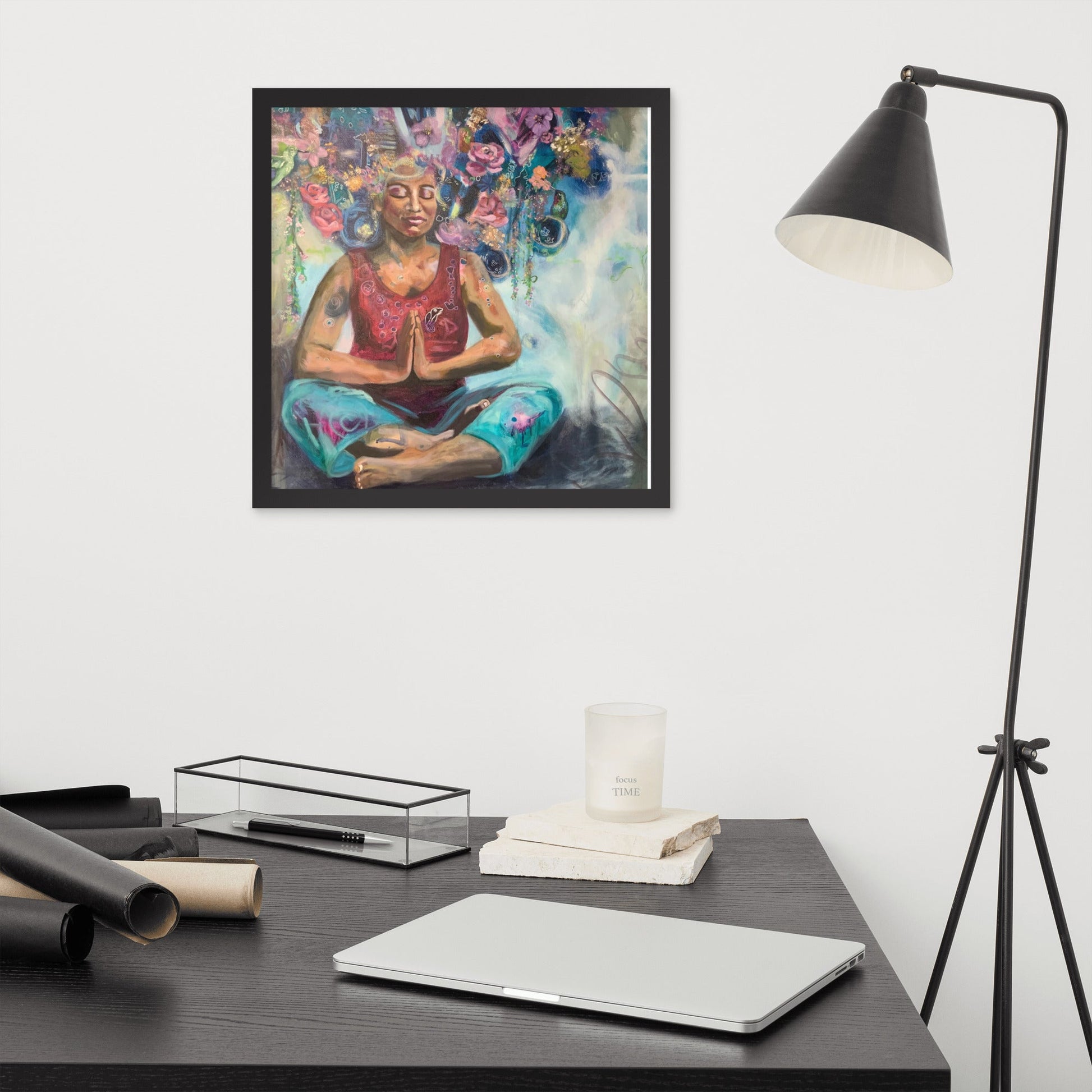 Framed Print - Humming Peace | Sarah Andreas Art | Mixed Media Oil Painting