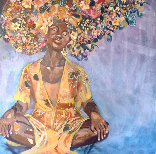 Framed Print - Presence at Peace | Sarah Andreas Art | Mixed Media Oil Painting