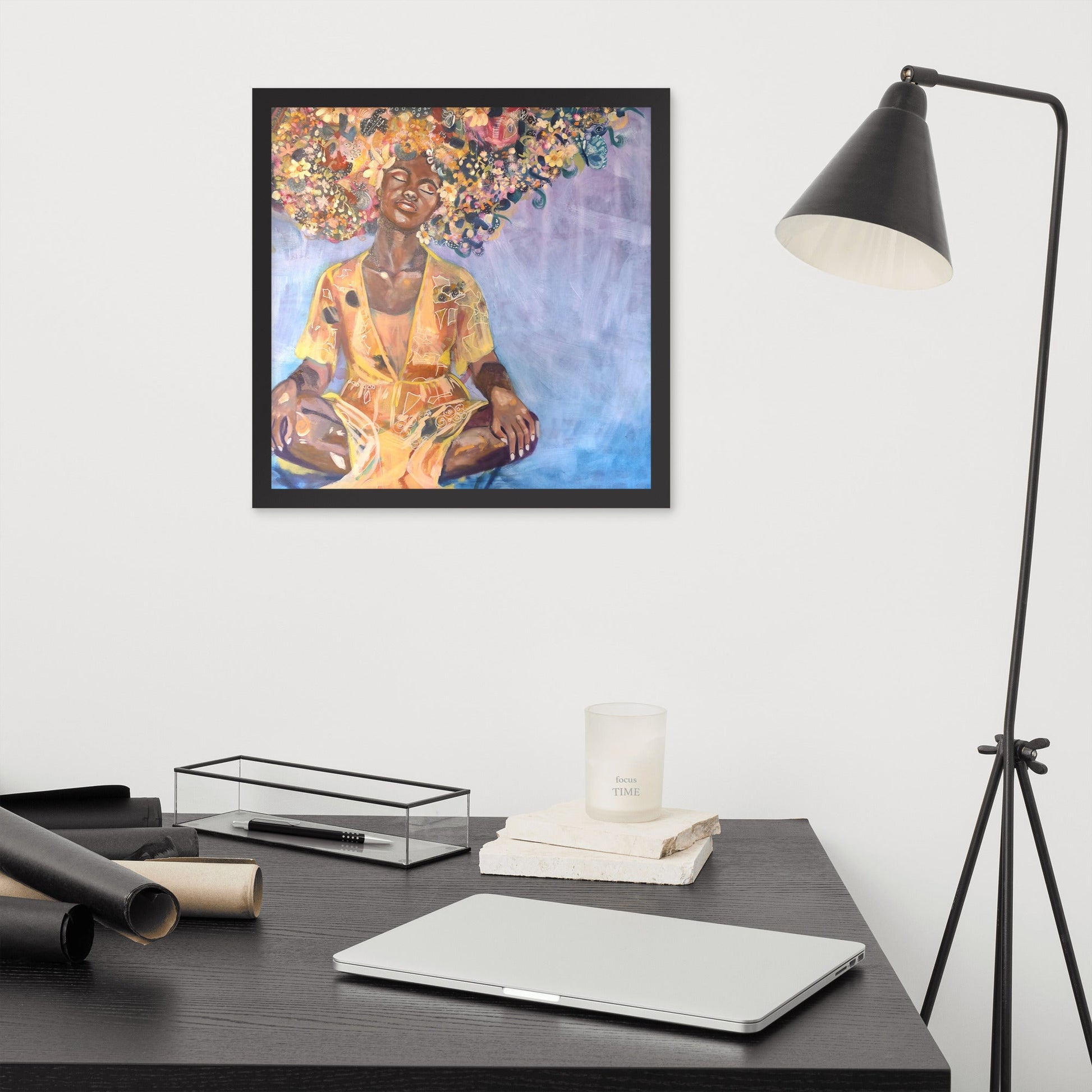 Framed Print - Presence at Peace | Sarah Andreas Art | Mixed Media Oil Painting