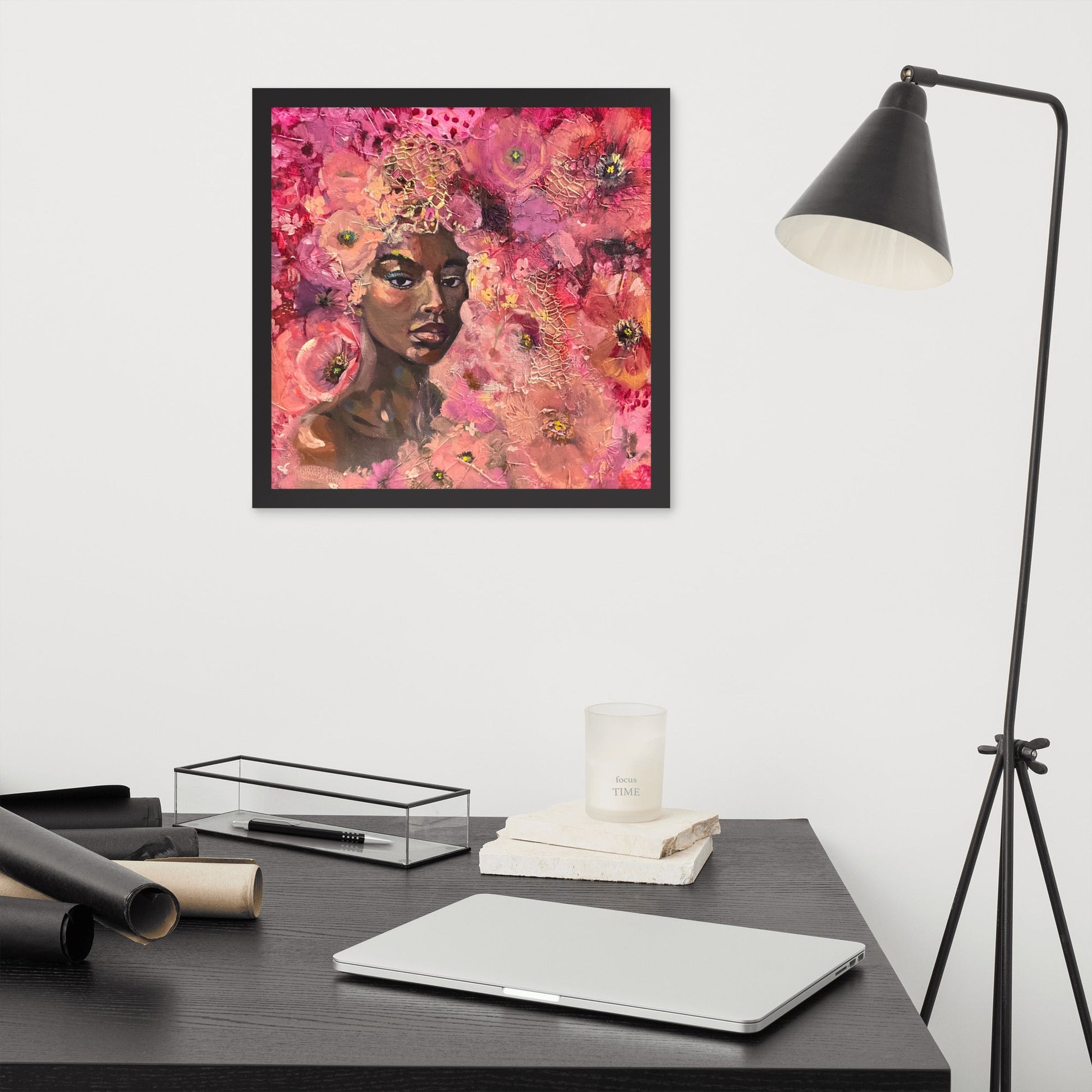 Framed Print - Unapologetically an Authority | Sarah Andreas Art | Mixed Media Oil Painting