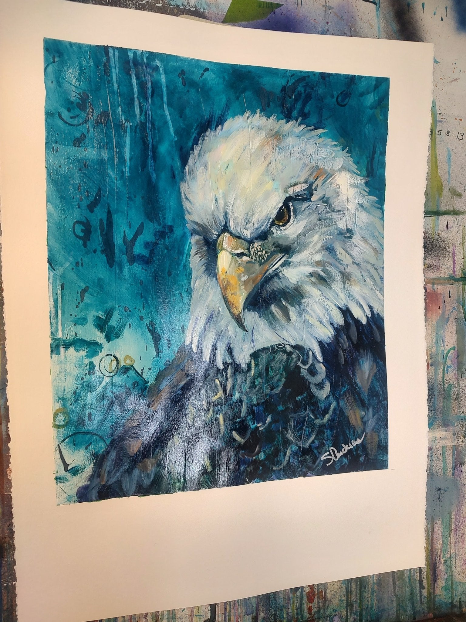 Sovereign Skies | Sarah Andreas Art | Mixed Media Oil Painting