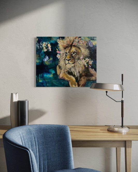 Tranquility's Roar | Sarah Andreas Art | Mixed Media Oil Painting