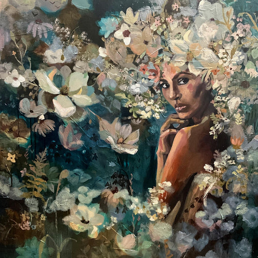 Whispers of Healing | Sarah Andreas Art | Mixed Media Oil Painting