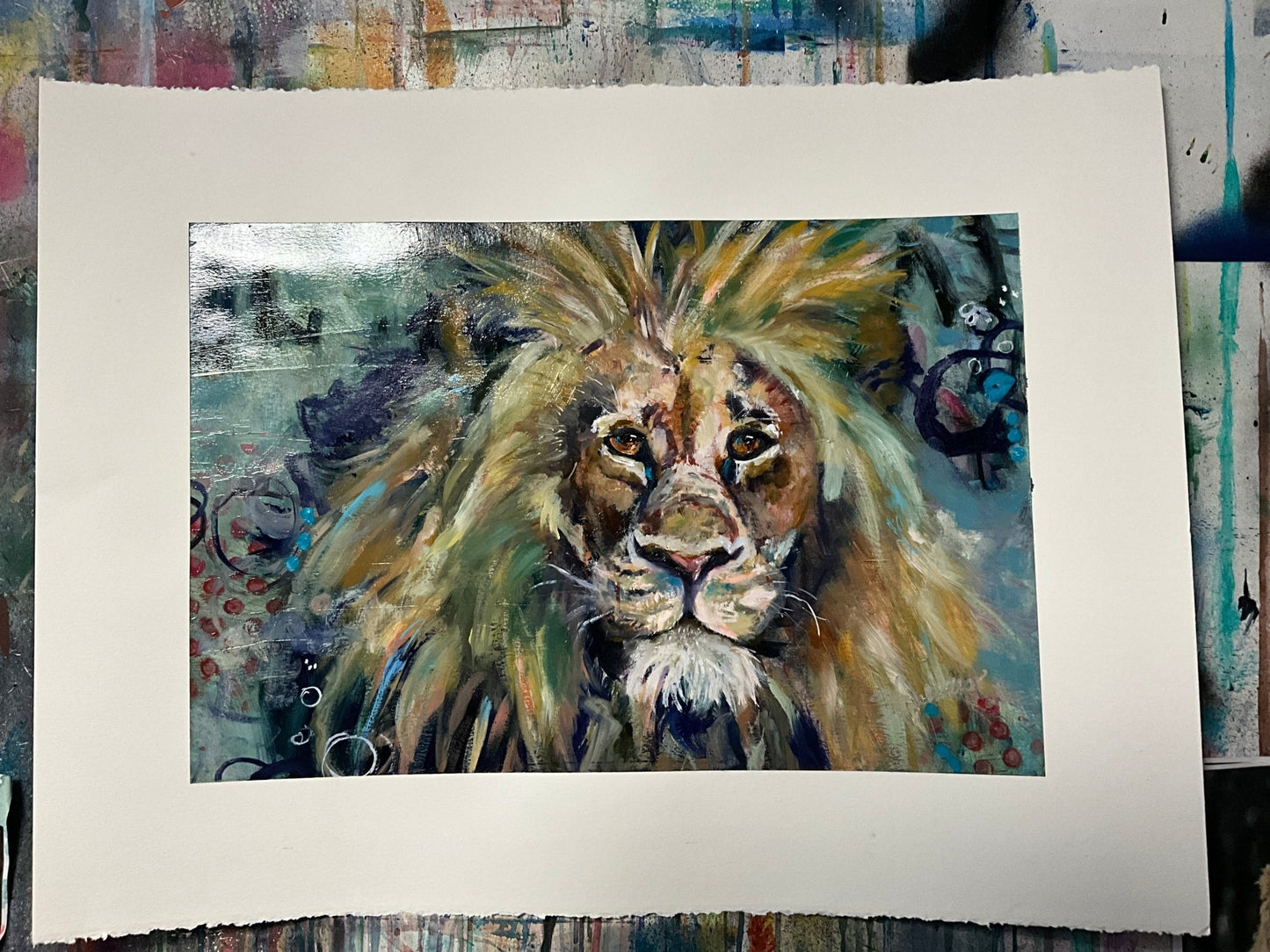 Whispers of the Wild: The Lion's Gaze - Fine Art by Sarah Andreas
