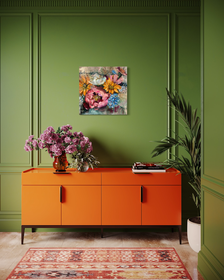 Held by Color | Sarah Andreas Art | Mixed Media Oil Painting