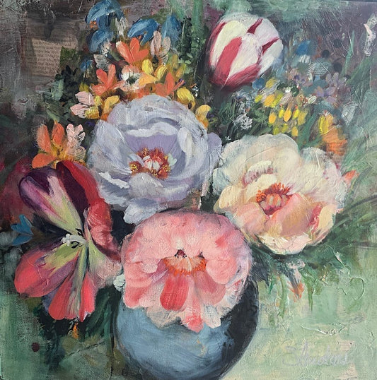 A Garden of Becoming | Sarah Andreas Art | Mixed Media Oil Painting | Sarah Andreas Art | Mixed Media Oil Painting