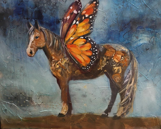 Becoming Untamed | Sarah Andreas Art | Mixed Media Oil Painting