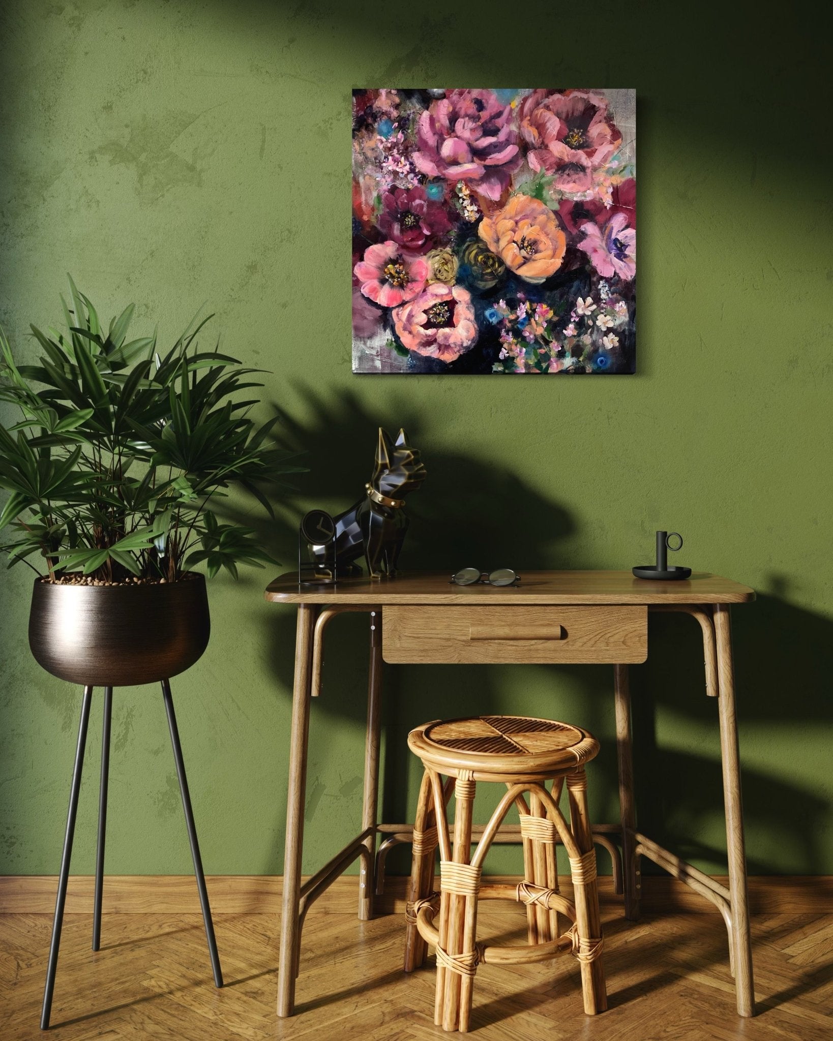 Fields of Plenty - Original Mixed Media Oil Painting | Sarah Andreas Art | Mixed Media Oil Painting