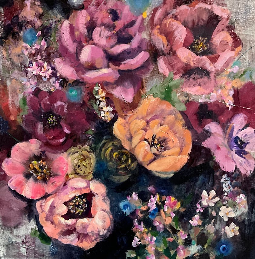 Fields of Plenty - Original Mixed Media Oil Painting | Sarah Andreas Art | Mixed Media Oil Painting