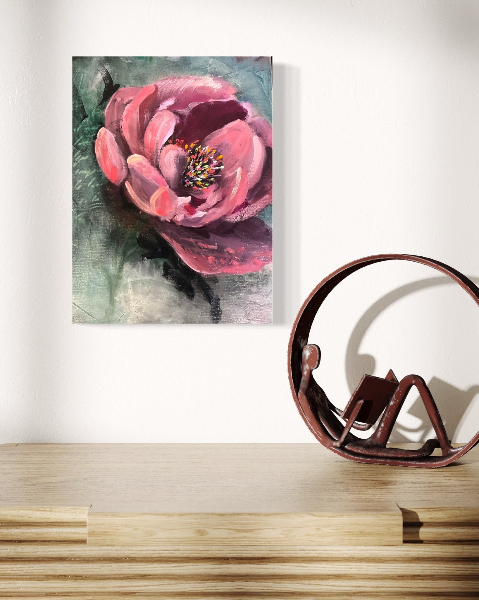 Flourish and Flow - Original Mixed Media Oil Painting | Sarah Andreas Art | Mixed Media Oil Painting