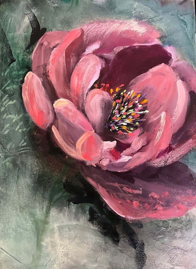 Flourish and Flow - Original Mixed Media Oil Painting | Sarah Andreas Art | Mixed Media Oil Painting