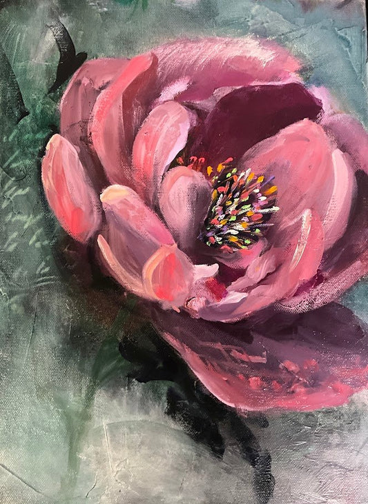 Flourish and Flow - Original Mixed Media Oil Painting | Sarah Andreas Art | Mixed Media Oil Painting