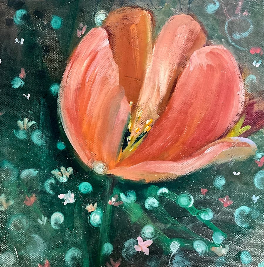 Gathering Light - Original Mixed Media Oil Painting | Sarah Andreas Art | Mixed Media Oil Painting