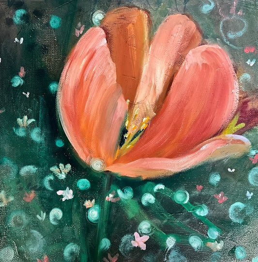 Gathering Light - Original Mixed Media Oil Painting | Sarah Andreas Art | Mixed Media Oil Painting