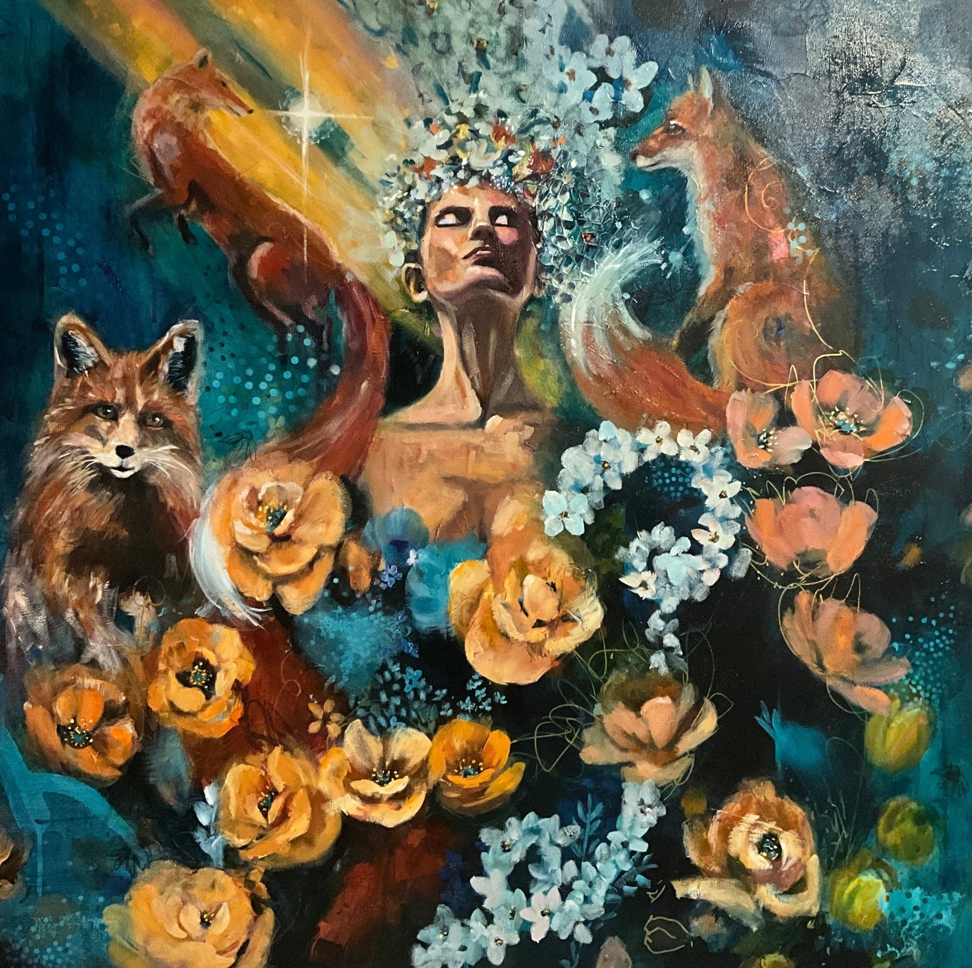 Guided by Light | Sarah Andreas Art | Mixed Media Oil Painting | Sarah Andreas Art | Mixed Media Oil Painting