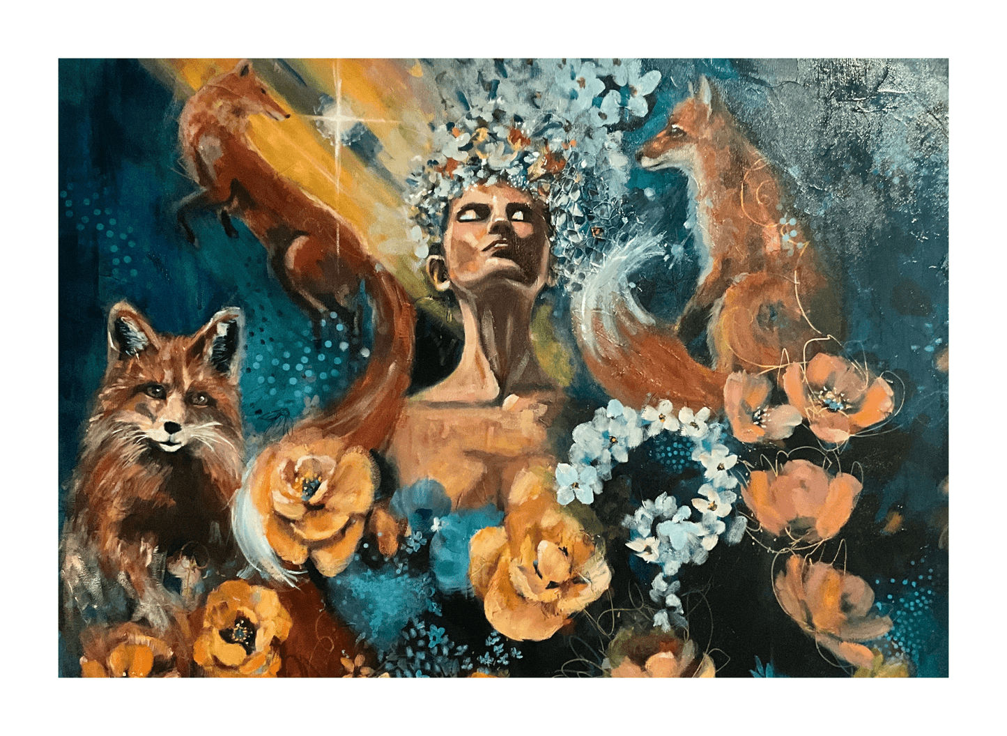 Guided by Light Art Note Card Set | Sarah Andreas Art | Mixed Media Oil Painting