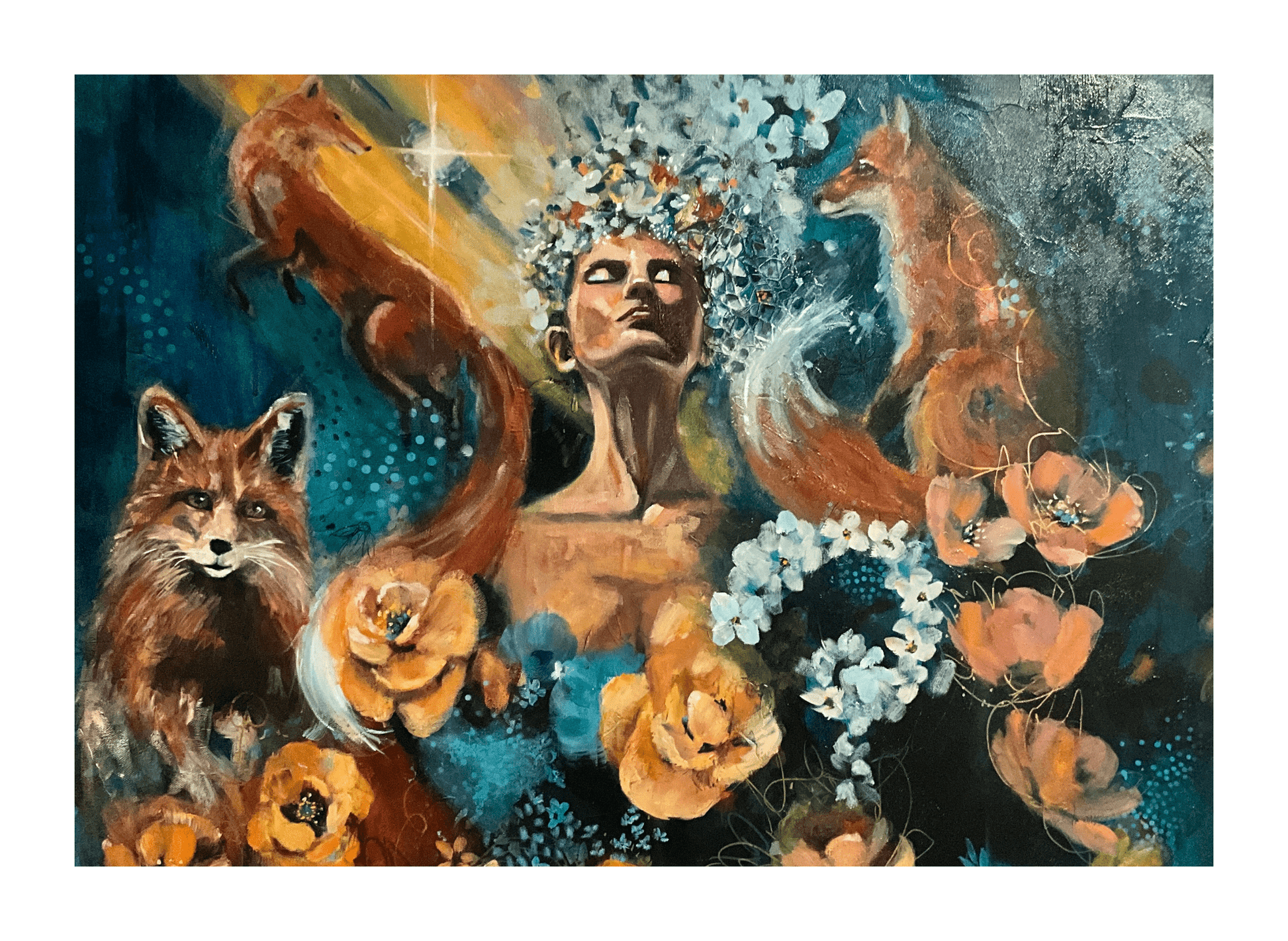 Guided by Light Art Note Card Set | Sarah Andreas Art | Mixed Media Oil Painting