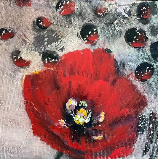 Joy - Original Mixed Media Oil Painting | Sarah Andreas Art | Mixed Media Oil Painting