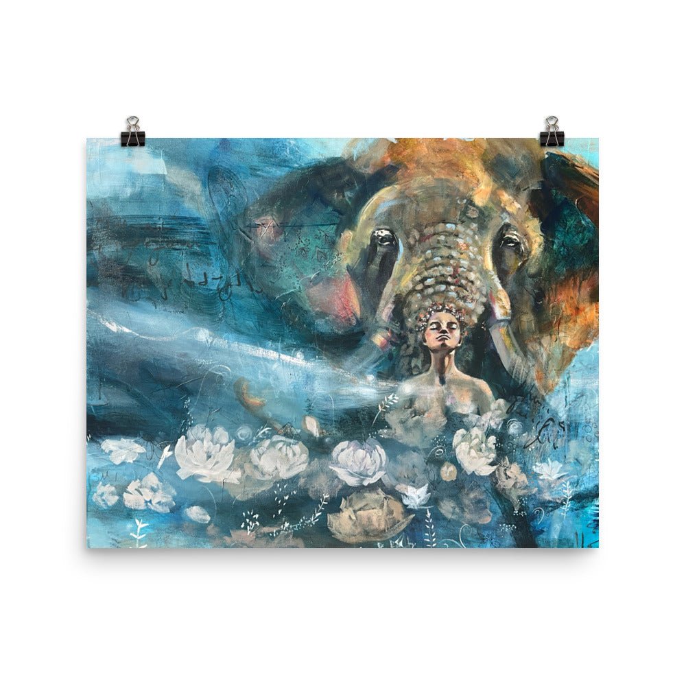 Keeper of Wisdom - Print | Sarah Andreas Art | Mixed Media Oil Painting