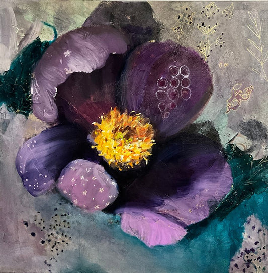 Overflowing Grace - Original Mixed Media Oil Painting | Sarah Andreas Art | Mixed Media Oil Painting