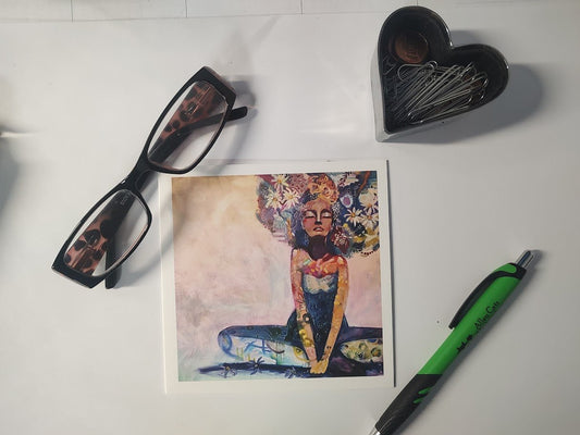 Peace Art Note Cards - Inspirational Greeting Cards for Calm & Serenity (Set of 4) | Sarah Andreas Art | Mixed Media Oil Painting