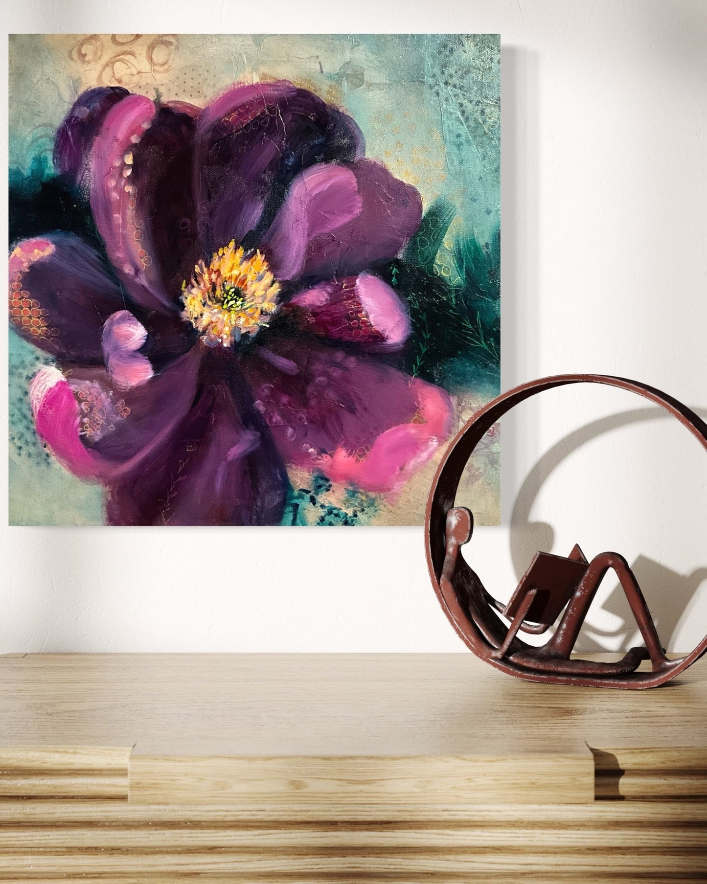 Rooted in Enough - Original Mixed Media Oil Painting | Sarah Andreas Art | Mixed Media Oil Painting