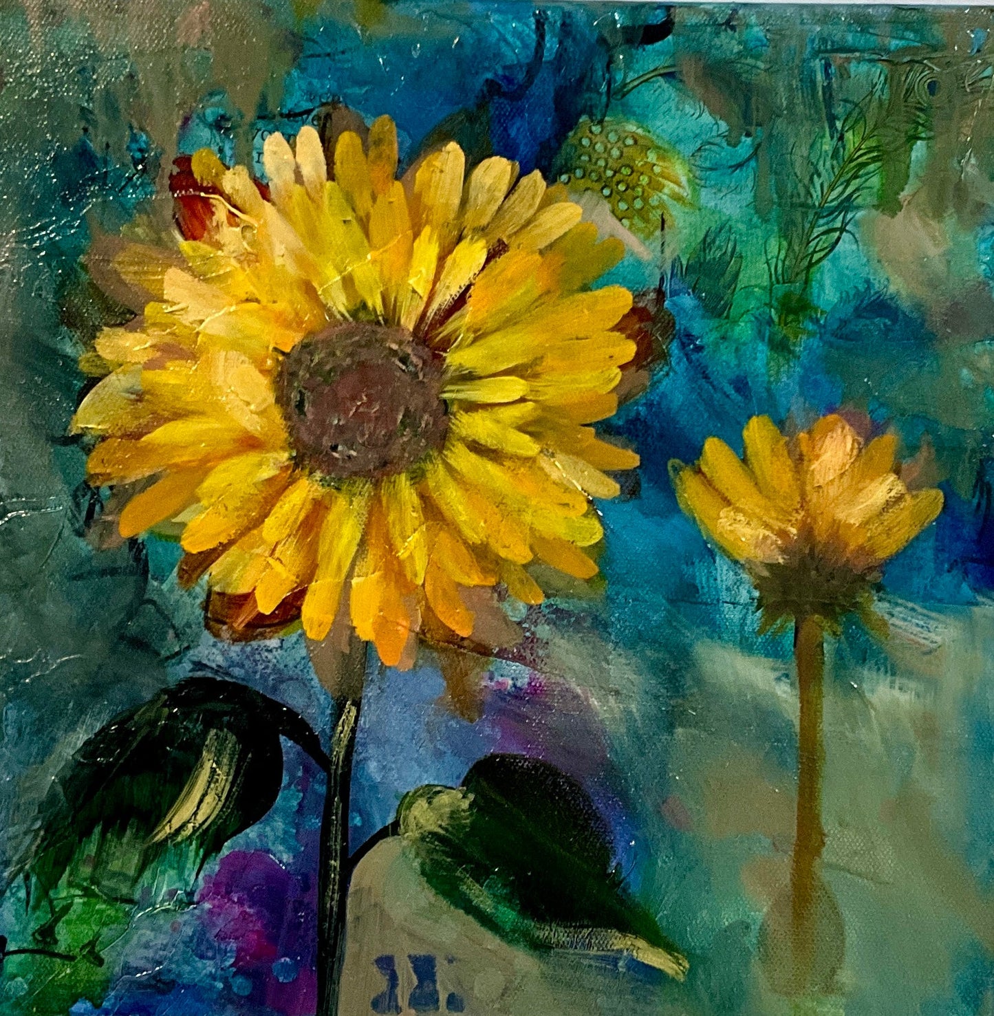 She Chose the Sun | Sarah Andreas Art | Mixed Media Oil Painting | Sarah Andreas Art | Mixed Media Oil Painting