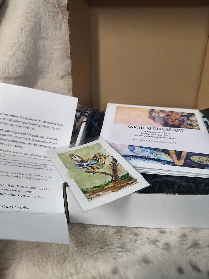 SoulFire Letters: Monthly Art & Personal Reflection Subscription | Sarah Andreas Art | Mixed Media Oil Painting