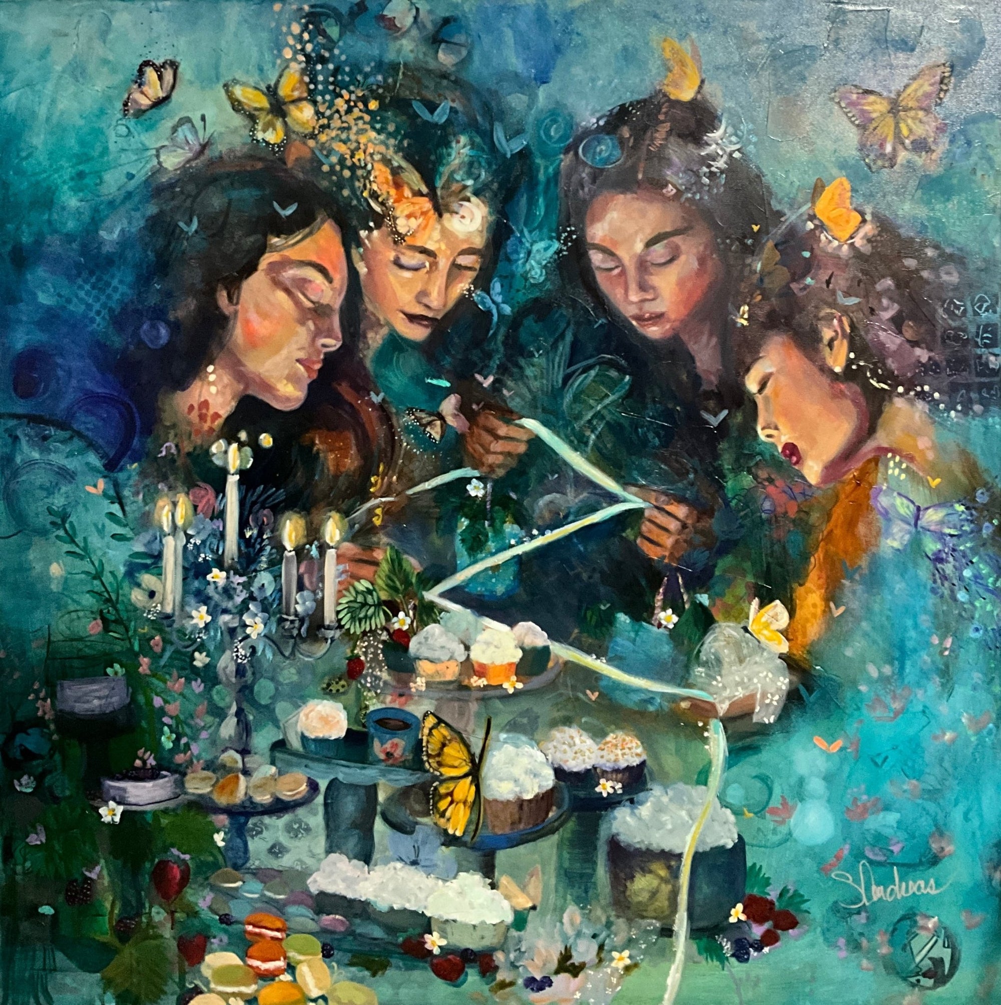 The Space We Make - Original Mixed Media Oil Painting | Sarah Andreas Art | Mixed Media Oil Painting