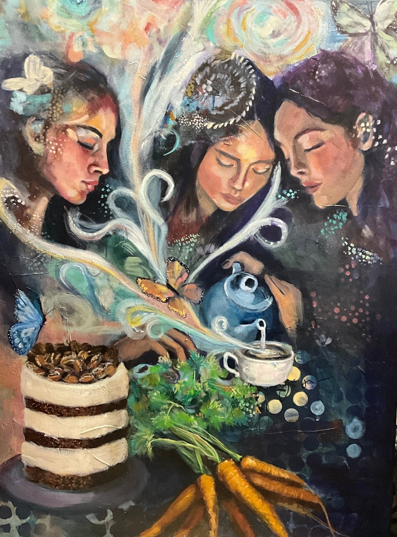 Where Abundance Lives | Original Mixed Media Oil Painting | Sarah Andreas Art | Mixed Media Oil Painting